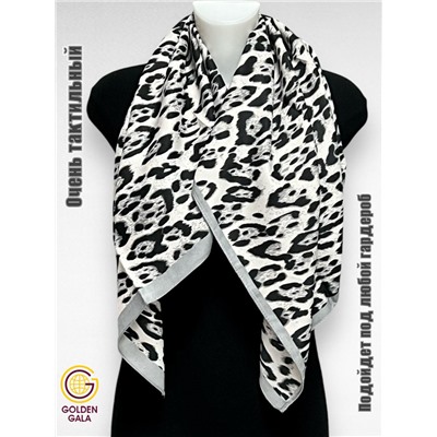 Платок утепленный Леопардовый Арт 3111/5 серый