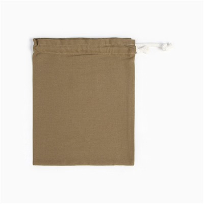Мешочек текстильный Этель ECO, оливковый, 27×34 см, 70% хлопок, 30% лён, 190 г/м²