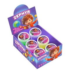 Шоу-бокс кинетический пластилин "Zephyr", 6 банок по 75гр