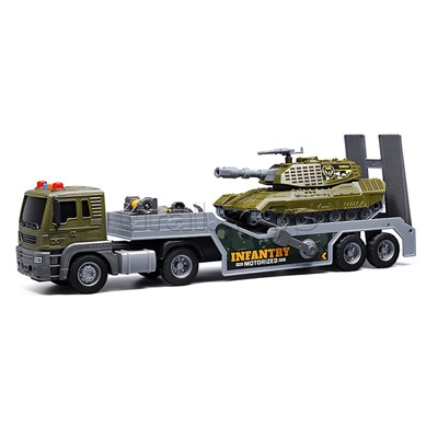 Машина "Автовоз военный" 1:16 (свет. звук) в коробк