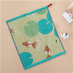 Zhiyang towel Korean Buddha jacquard four-layer cotton gauze large square towel wipe hand towel kitchen towel factory price wholesale