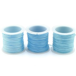 Шнур для плетения шелковый 0,8мм цв.голубой, 15м