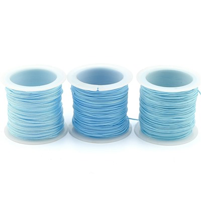 Шнур для плетения шелковый 0,8мм цв.голубой, 15м