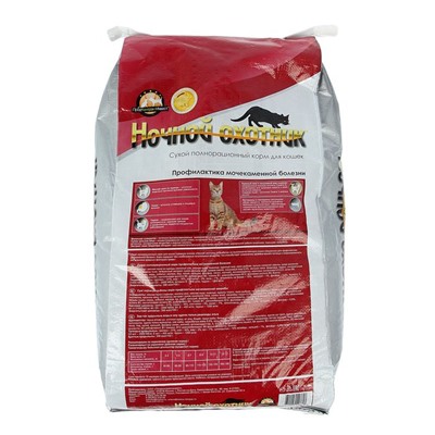 Сухой корм «Ночной охотник» для кошек, профилактика мочекаменной болезни, 10 кг