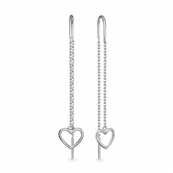 Серьги родированные серебро 925*