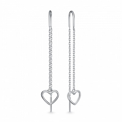 Серьги родированные серебро 925*