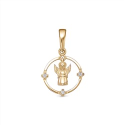 Подвеска с фианитом позолоченная серебро 925*