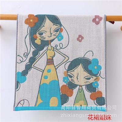 Gauze cotton scarf, soft wet wipes for face washing, children's towel, Chinese style