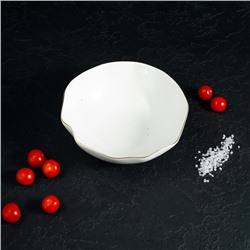 Салатник Доляна «Млечный путь», 700 мл, d=17.5 см, фарфор, белый в крапинку