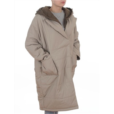 8030 DK. BEIGE Куртка демисезонная женская (100 гр. холлофайбер)