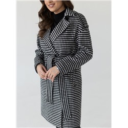 Пальто женское демисезонное 23540 (черно-белый)