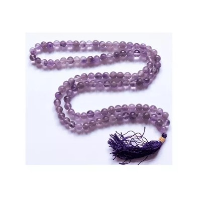 Чётки из Аметиста (108 шариков), Amethyst Mala, произв. Kalyan Puja