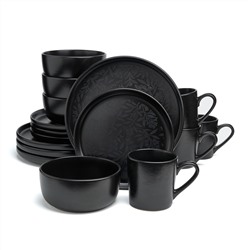 НАБОР ПОСУДЫ ОБЕДЕННЫЙ BRONCO "CHOICE BLACK" НА 4 ПЕР. 16 ПР.