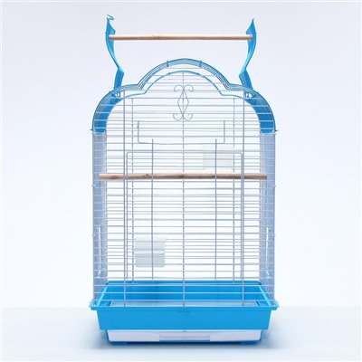 Клетка для птиц Bd-3/1o, раскрывающаяся крыша, 47,5 х 37 х 70 см, (фасовка 6 шт) голубая