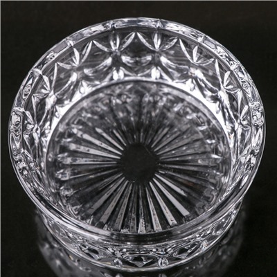 Сахарница «Круги», 250 мл, 10.5×10.5 см, с крышкой, стекло