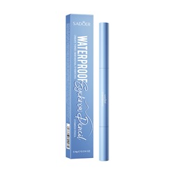 Карандаш для бровей с щеточкой SADOER Waterproof EyebrowPencil, 0.4 гр темно-коричневый
