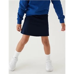 Girls' Cotton with Stretch Sports School Skorts (2-16 Yrs)