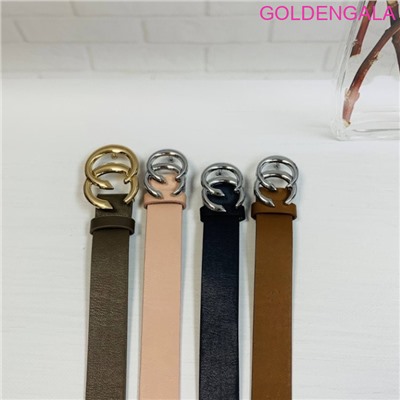 Ремень женский из мягкой экокожи 110 см коричневый Р15