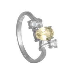 Кольцо с цитрином и фианитами ТФКН.792ЦТ1.80