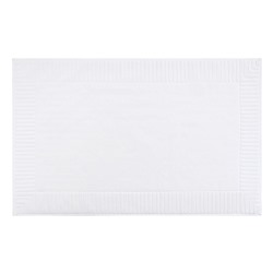 Коврик для ванной с фактурным бортиком белого цвета из коллекции Essential, 50х80 см
