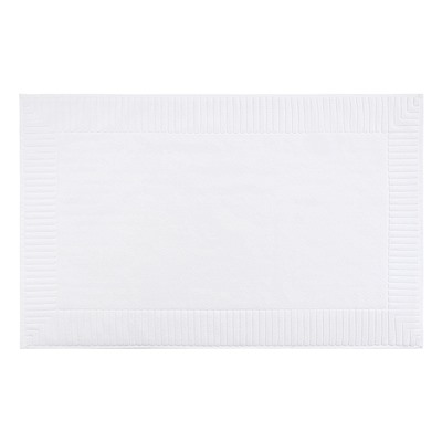 Коврик для ванной с фактурным бортиком белого цвета из коллекции Essential, 50х80 см