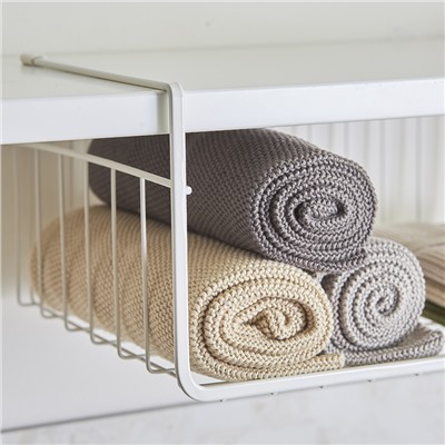 Набор из двух кухонных вязаных полотенец из коллекции Essential, серое/экрю