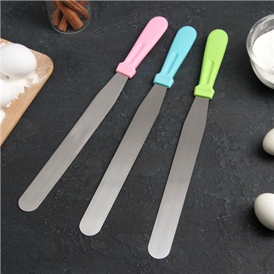 Кондитерская лопатка - палетка, прямая, 37 см, рабочая часть 25 см, чёрная