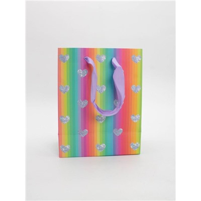 Пакет подарочный «Rainbow Gift», heart (18*23*10)