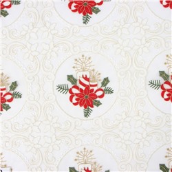 Скатерть новогодняя «Этель. Новогодняя» с вышивкой, 120×150±5 см, 100% п/э