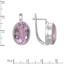 Серьги 'Лико' с аметистом, родий ИАСК31110Х14АМ0R1