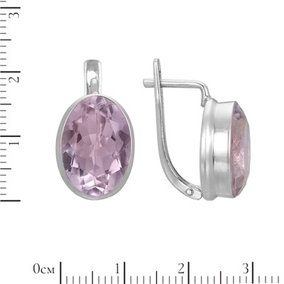 Серьги 'Лико' с аметистом, родий ИАСК31110Х14АМ0R1