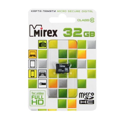 Карта памяти Mirex microSD, 32 Гб, SDHC, класс 10