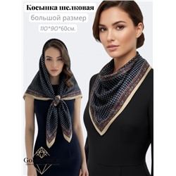 Косынка шелковая с принтом Арт 25183/005