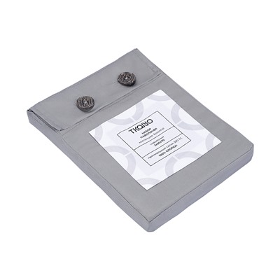 Набор наволочек из премиального сатина светло-серого цвета из коллекции Essential, 50х70 см