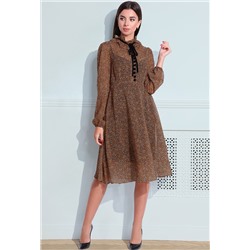 Платье Lenata 11216 коричневый цветы