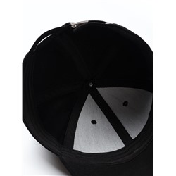 Кепка однотонная MINAKU, чёрная, размер 58, хлопок 100%