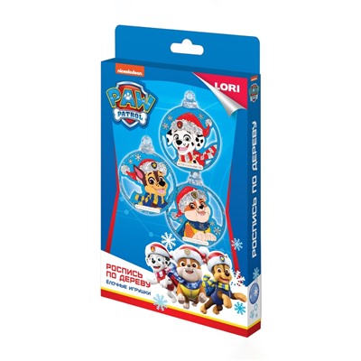 Роспись по дереву, елочные игрушки «Гончик, Маршалл и Крепыш», Щенячий патруль