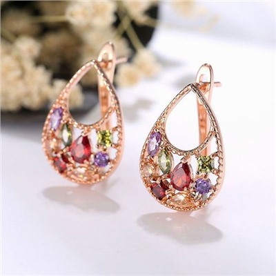 1G0012 Серьги с позолотой, 26х17х13мм