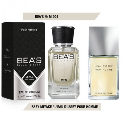 Beas M204 Issey Miyake L'eau D'Issey Pour Homme edp 50 ml, Парфюм мужской Beas M204 создан по мотивам аромата Issey Miyake L'eau D'Issey Pour Homme