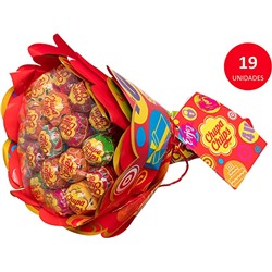 Chupa Chups Flower Bouquet, Caramelo con Palo Original de Sabores Variados, 19 x 12 g