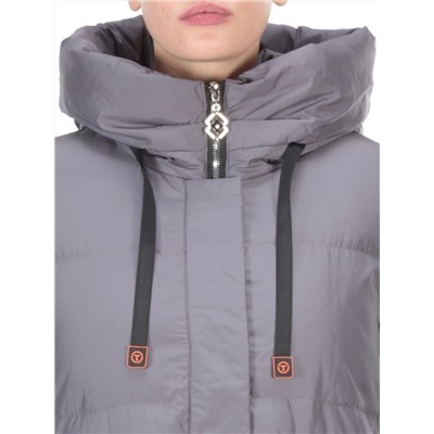 8966 GRAY  Пальто зимнее женское CLOUD LAG CAT (200 гр. холлофайбер)