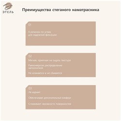 Наматрасник Этель Бамбук 140*200см, поликоттон, 70%хлопок, 30% п/э