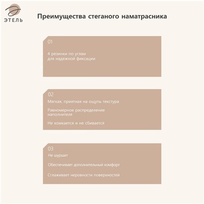 Наматрасник Этель Бамбук 140*200см, поликоттон, 70%хлопок, 30% п/э