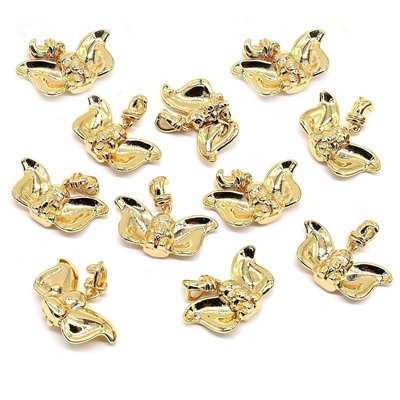 Подвеска Слоник 15*19мм, золотистая.