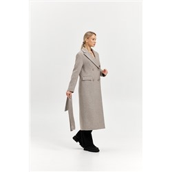 Пальто женское демисезонное 26102 (бежевый/диагональ)