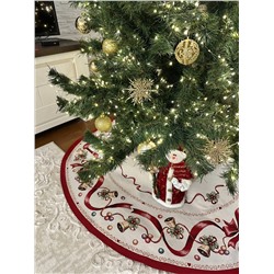 Красные бантики Юбка для елки д140 см подгиб 2415523