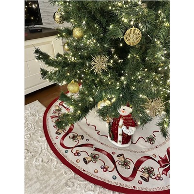 Красные бантики Юбка для елки д140 см подгиб 2415523