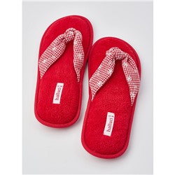 Тапочки «Шотландка» красные