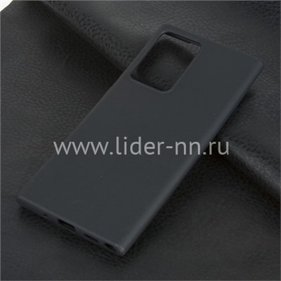 Задняя панель для Samsung Galaxy  Note 20 Ultra Силикон матовый (черный)