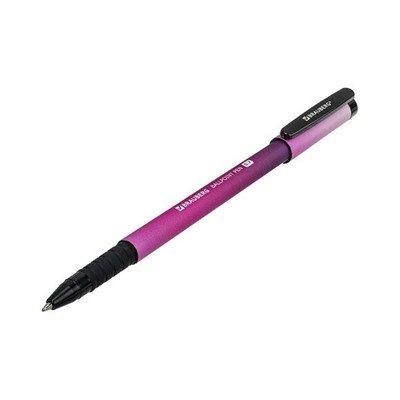 Ручка шариковая BRAUBERG SOFT TOUCH GRIP "GRADE NEON", СИНЯЯ, мягк.покрытие, ассорти,0,7мм,143710